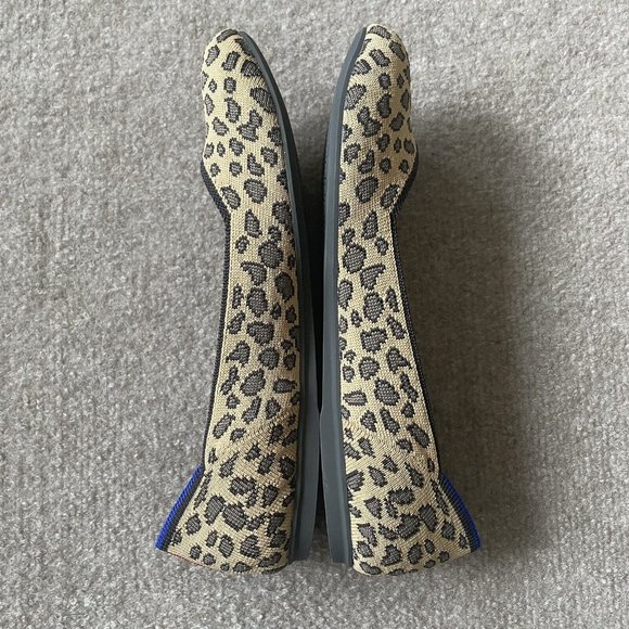 Rothy's Shoes Womens Size 7.5 The Flat Brown Spotted Leopard Print RETIRED Flats - Picture 10 of 15